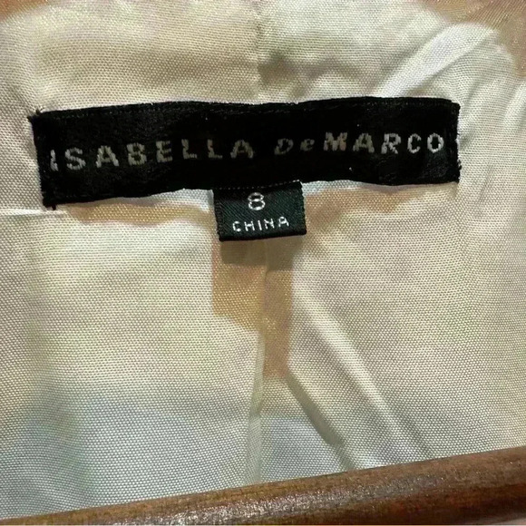 Isabella Demarco White Blue Green Women’s Lined Blazer Jacket Size 8 - Picture 7 of 9